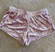 Pink Velvet Shorts