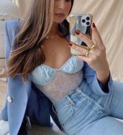 Blue Lace Bodysuit