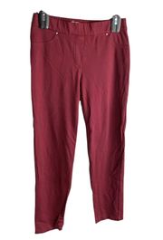 89th + Madison Burgundy Pull On Legging Pants Wm S