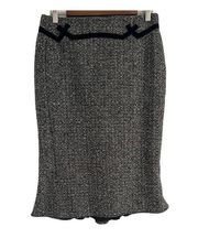 Karen Millen England Womens Gray Size 10 Wool Winter A-Line Knee Length Skirt