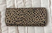 -Leopard Print Tri-fold Wallet