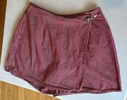 Crazy Horse Skort Wrap Skirt Shorts Plus Size 22 Vintage Cottagecore 90s Red