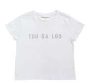 KERRI ROSENTHAL SHORT SLEEVE TOO DA LOO TEE - WHITE/DOVE top