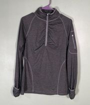 KIRKLAND Signature Active 1/4 Zip Pullover Jacket Top Grey Small