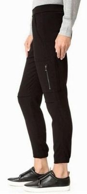 Vince Cargo Jogger Pants in Black Crepe Relaxed Fit Pull On Pant Women’s Size 6