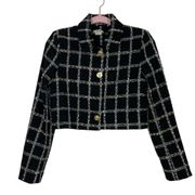 Jason Wu tweed preppy cropped blazer jacket S