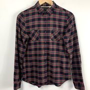 Scotch & Soda Maison Scotch Red Plaid Shirt Crochet Elbows