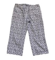 ANN TAYLOR | floral black and white cropped women’s pants Size 6