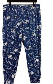 Harry Potter Pajama Pants Womens Size Large Adult Sleep Hogwarts Lounge Soft Blu