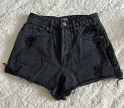 Black Denim Shorts