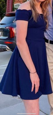 Navy Blue Semi-Formal Dress