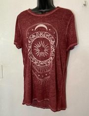 Lol Vintage red semi sheer sun/moon T-shirt