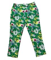 Gibson Latimer Floral Multi Color Pink Green Yellow White Straight Pants Size 18