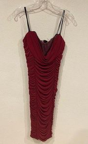 Badgley Mishka Ruched Strapless Dress Size 2 EUC