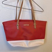 {Kenneth Cole Reaction} Burnt orange and white purse