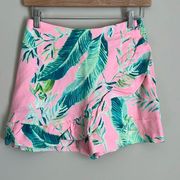 Lilly Pulitzer Skort Shorts in Pink Palm Leaves Size 0