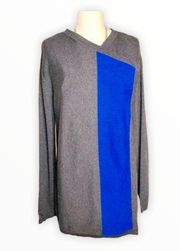 Dana Bachman Sweater Cardigan Gray & Blue Large