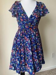 Anthro Moulinette Soeurs Silk Wrap Dress Floral 4