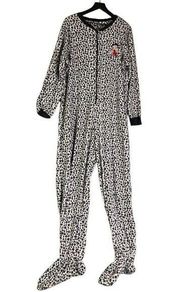 Betty Boop Union Suit One Piece Body Adult Size Large Leopard Print Pajama PJs