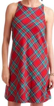 Vineyard Vines Womens Jolly Plaid Wool Blend Holiday Party Shift Dress Size 0