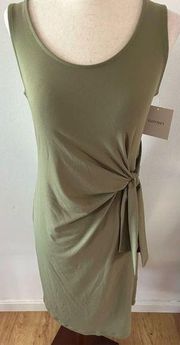 Ellen Tracy  olive green dress stretchy size xs