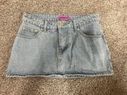 denim micro skirt