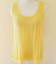 Eight eight eight yellow pointelle large sweater