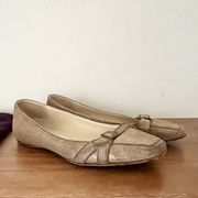 flat shoes in brush leather 37.5 / 7-7.5