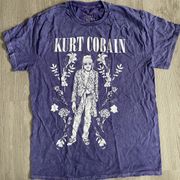 NWOT  Purple Washed Graphic Band Tee size L