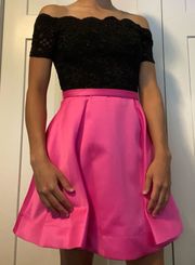 Macy’s City Studio Black/Pink Homecoming Dress