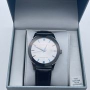 NIB GEOFFREY Beene Genuine Blue Sapphire Mens Analog Watch Style # GB8202GU