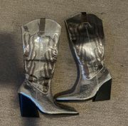 Silver Cowboy Boots