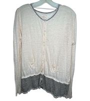 Johnny Was Pete & Greta Linen Cardigan Sweater nwot AS IS