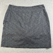 Duluth Trading Womens Athletic Skort Stretch Large Gray Zip Pocket Lined Skirt