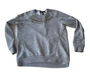 Bcbgmaxazria sweatshirt small studded gray