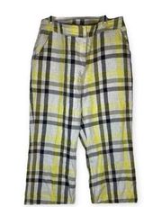 Current Air Los Angeles Plaid striped straight leg pants Size Medium