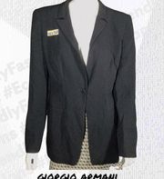 Giorgio Armani Rayon Women Tailored Button Blazer