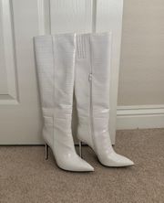 White Stiletto Boots