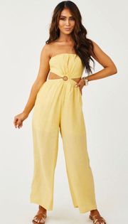 Yellow Cut Out Jumpsuit