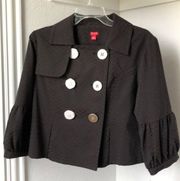 swing jacket, brown and black