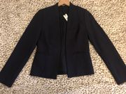 NWT  Open Front Stretch Navy Blue Suit Jacket Size 6
