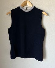 Vintage Black Knit Tank Top