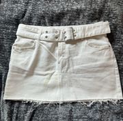 Y2K White Denim Skirt