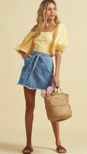 Salty Blonde Light Denim Skirt