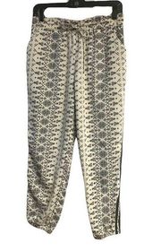 About a girl abstract high rise casual pants