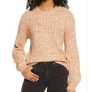 NEW Blank NYC Toffee Ribbed Pullover Sweater Size Small S