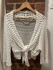 Crochete Tie Front Cardigan