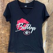 Soffe Georgia Bulldogs V neck T size Large