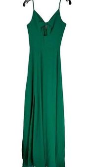 Dress‎ the Population Green Cambria Maxi Dress Gown Twist Bodice Sz Small