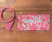 NWT simply southern flamingo wristlet